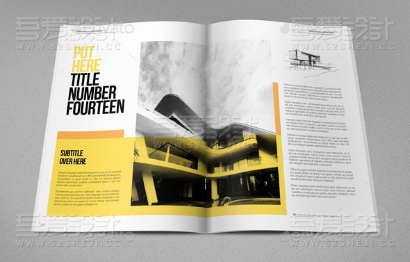 现代建筑杂志宣传画册模板