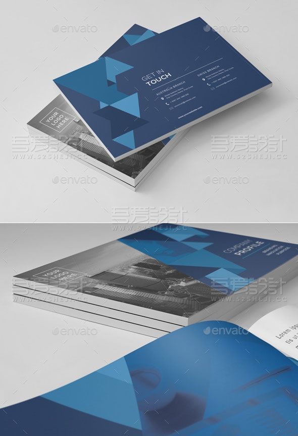 横板高端大气企业通用画册模板