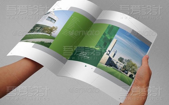 高楼别墅展示企业宣传画册模板