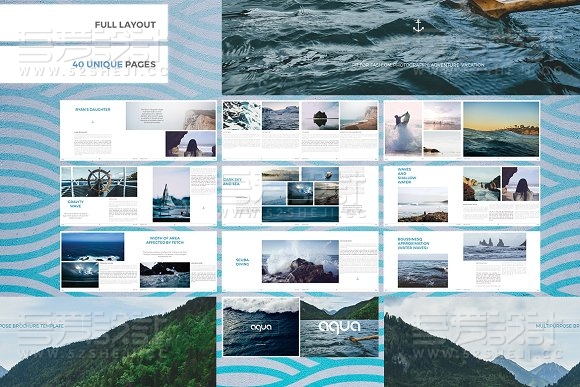 风景展示旅游画册模板