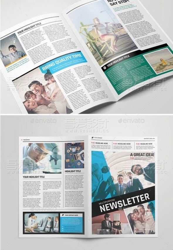多用途新闻稿杂志画册模板