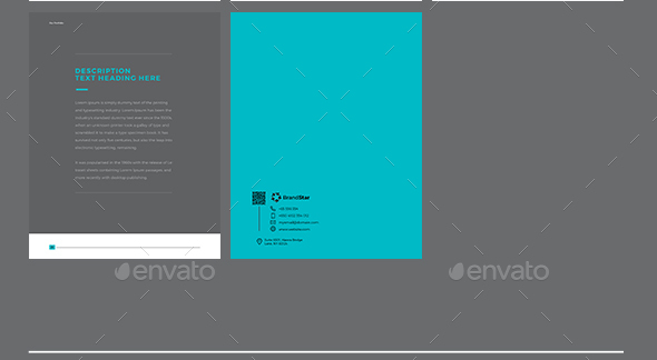 蓝色高端大气企业画册模板