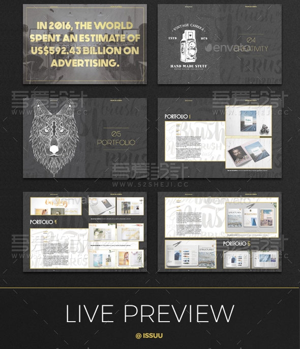 高端大气画册模板