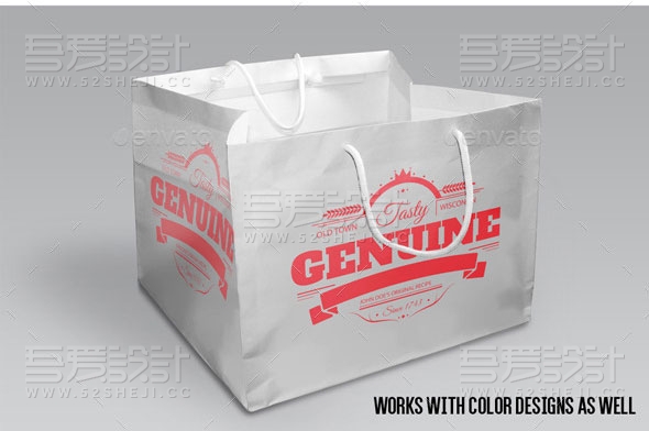 手提包装袋PSD样机贴图