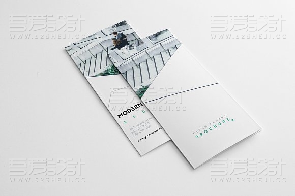 简约商务3折页模板