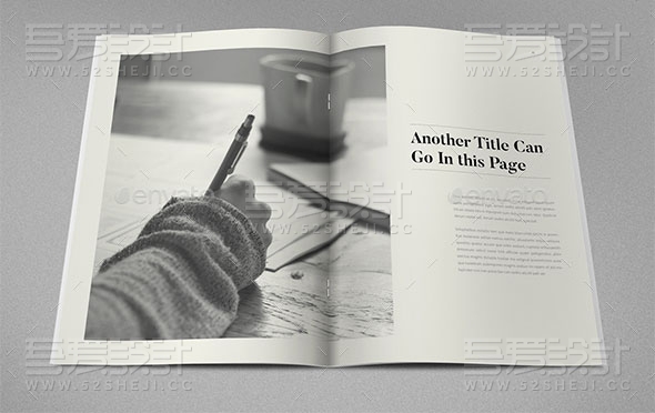 黑白杂志宣传画册模板