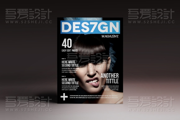 40页时代周刊杂志风格InDesign画册模板