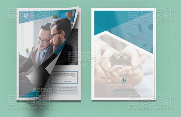 欧美风格企业宣传画册模板