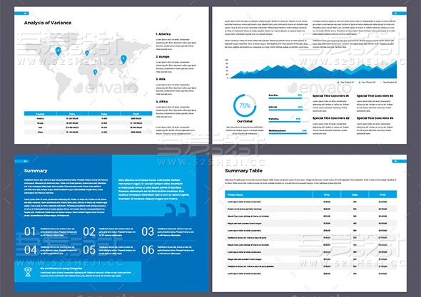 欧美风格创意时尚企业宣传画册模板