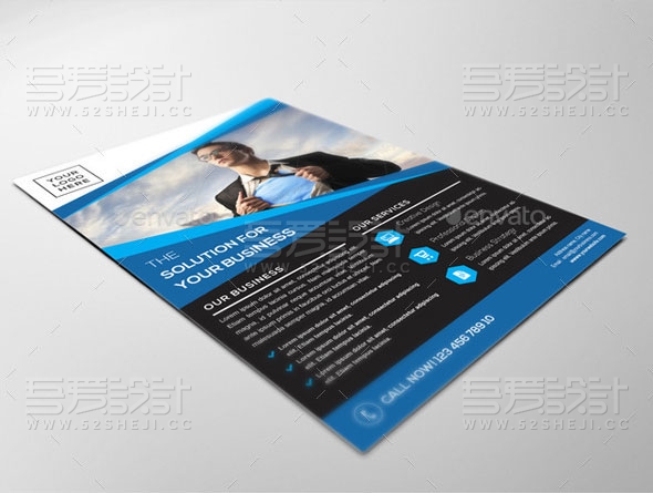 高端大气企业宣传三折页模板