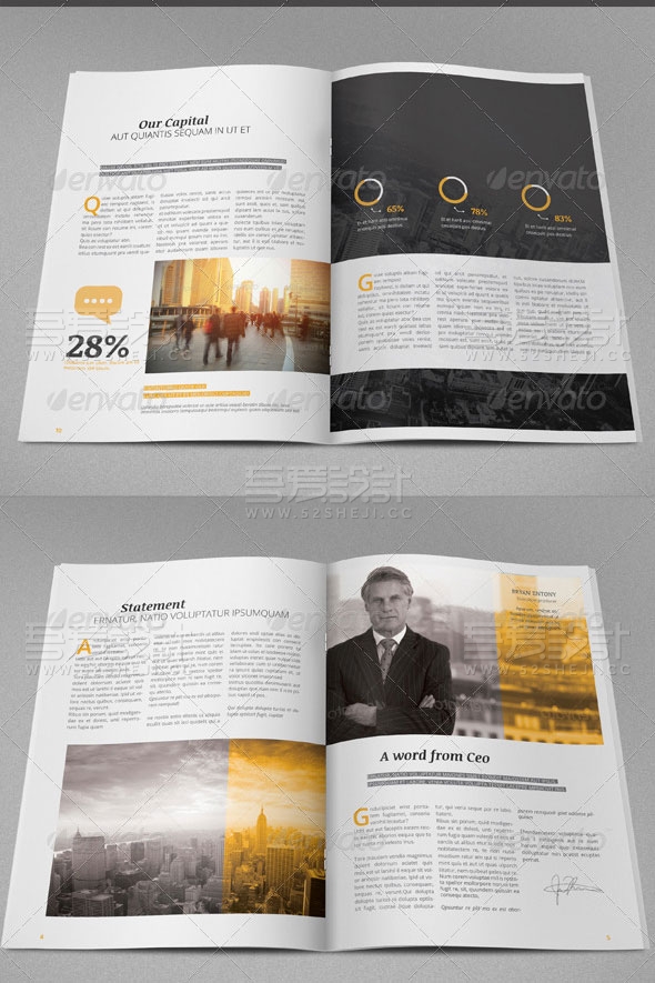 高端大气企业宣传画册模板
