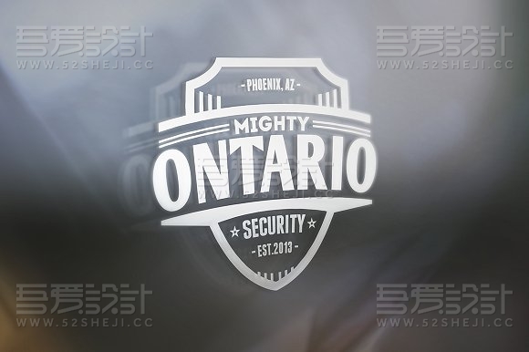 9款复古风格logo展示样机贴图模板