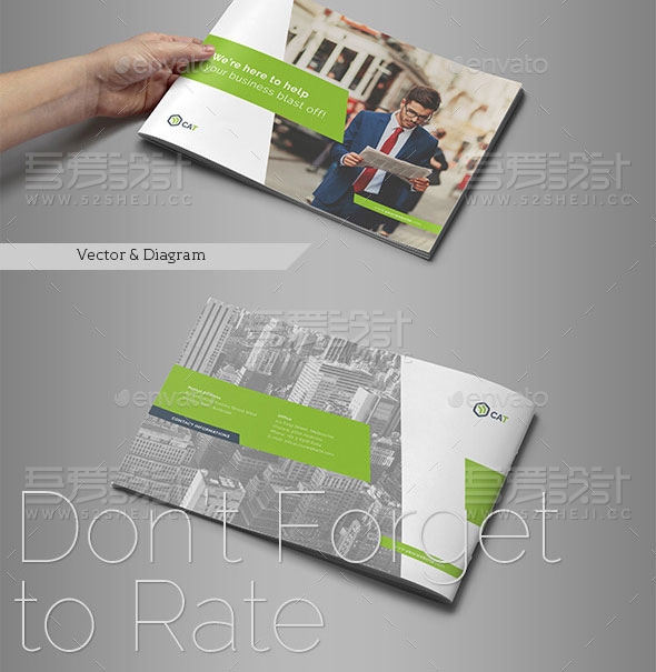 简约精美横板企业宣传画册模板