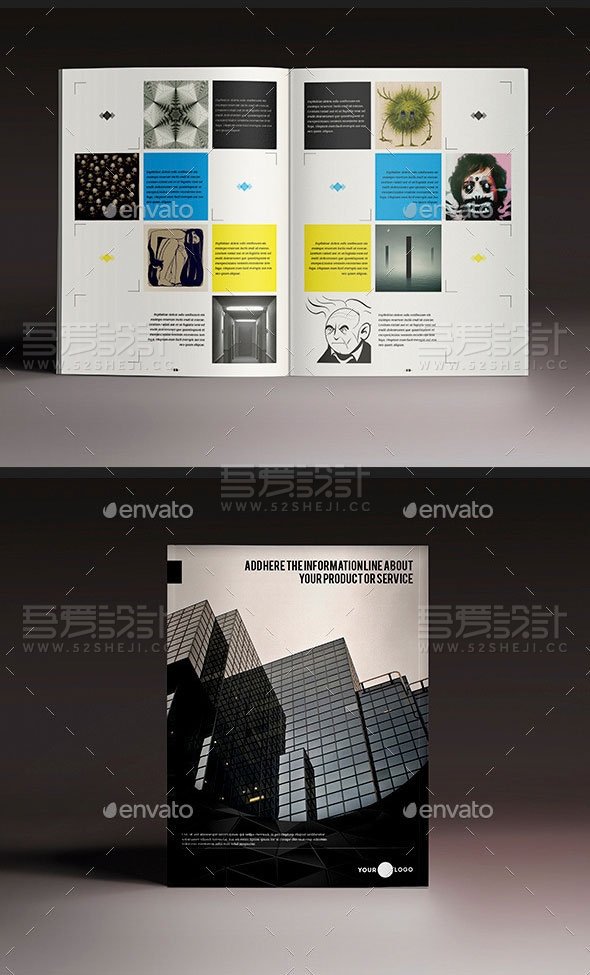 简约欧美风格企业宣传画册模板