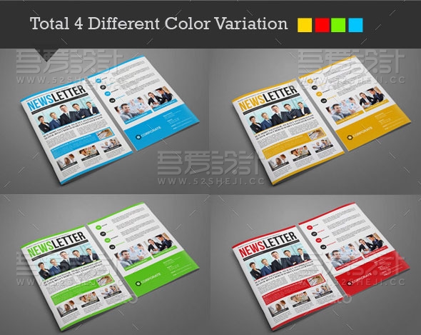 欧美风格新闻稿模板杂志宣传画册模板