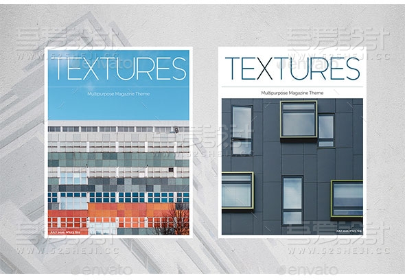 纹理杂志宣传画册模板