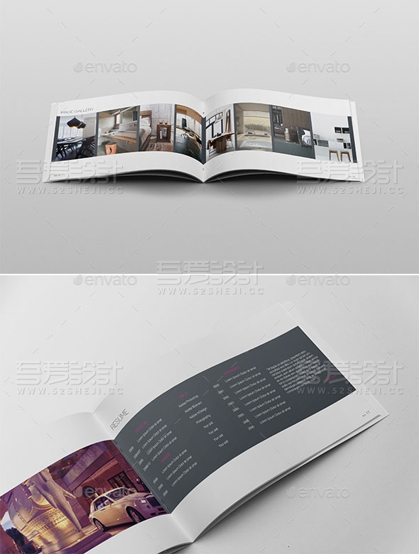 简约大气横板家具展示画册模板