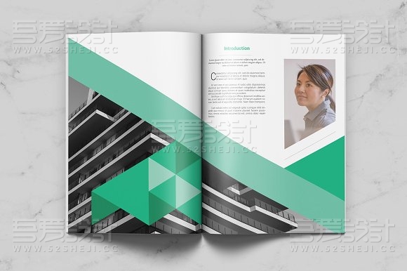 绿色高端大气企业画册模板