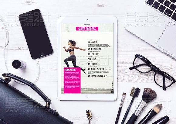 运动健身宣传画册模板