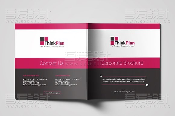 16页方形企业画册模板