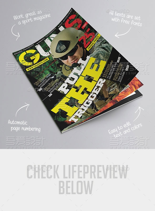 高端大气体育杂志宣传画册模板