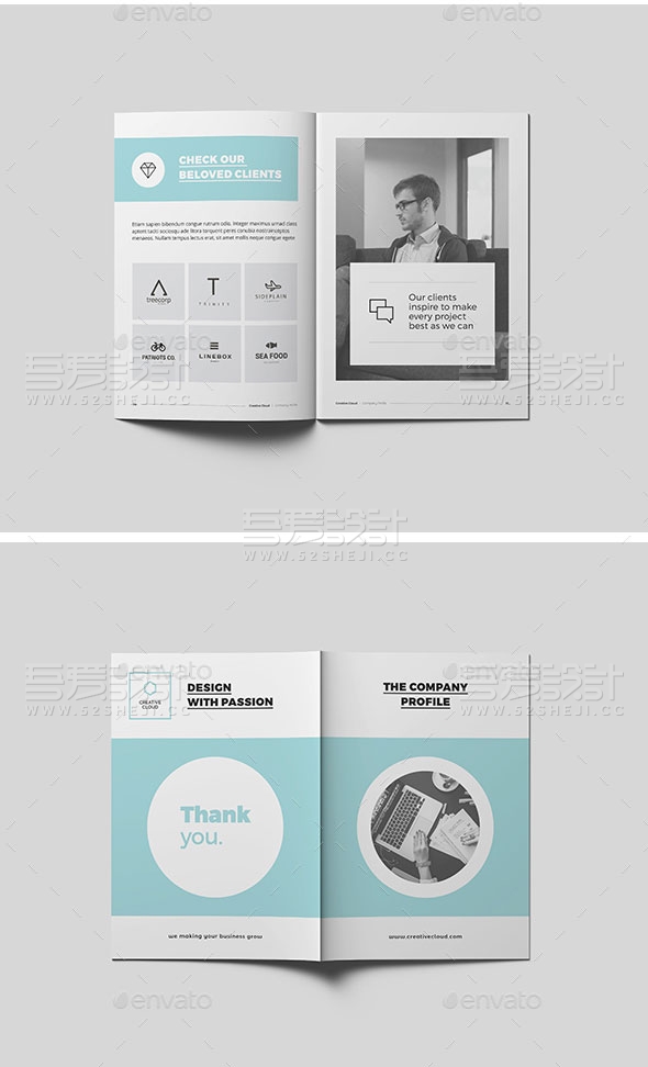 简约团队介绍企业宣传画册模板