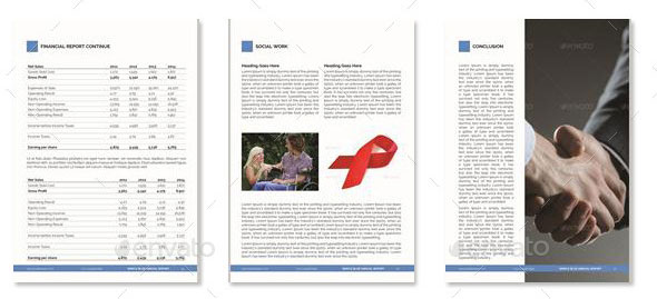 蓝色企业年度报告宣传画册模板