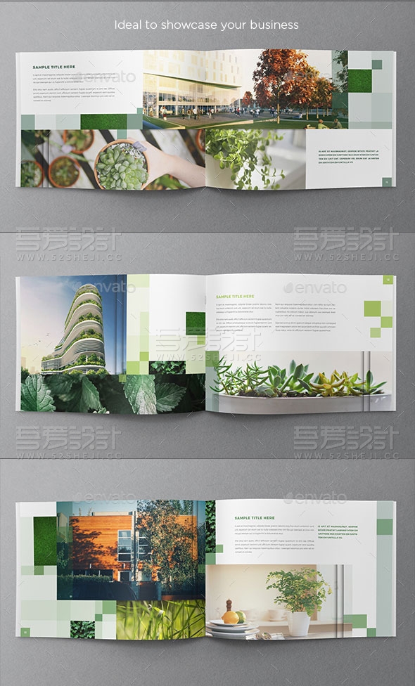 横板摄影写真产品展示画册模板