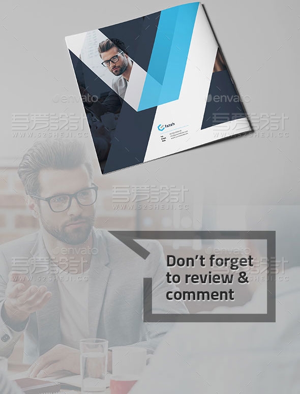 欧美风格企业宣传画册模板