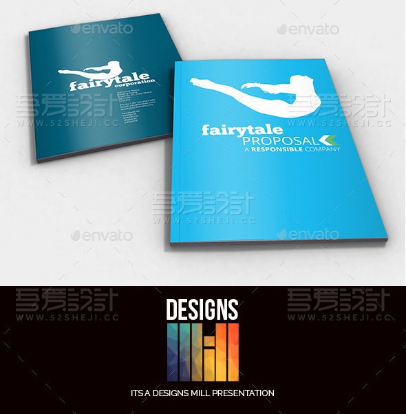 简约欧美风格团多介绍企业通用画册模板