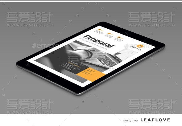 橙色简约大气企业宣传画册模板