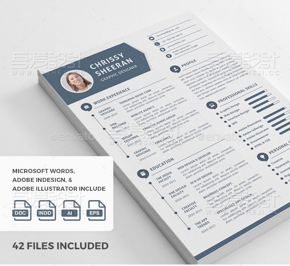 求职应聘简历模板+名片模板