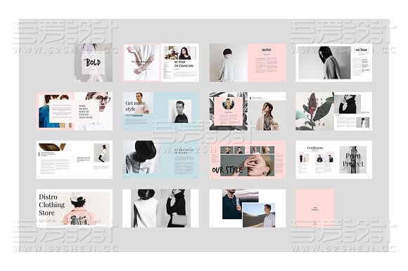 文艺唯美摄影照片展示画册模板