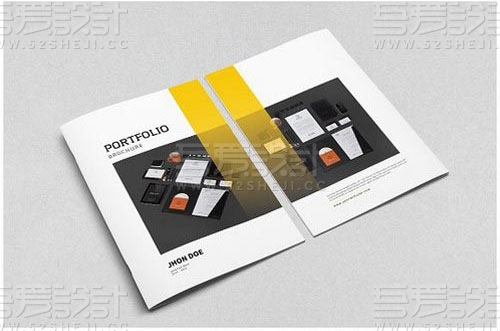 简约大气组合画册模板