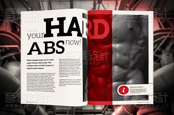 高端大气健身杂志画册模板
