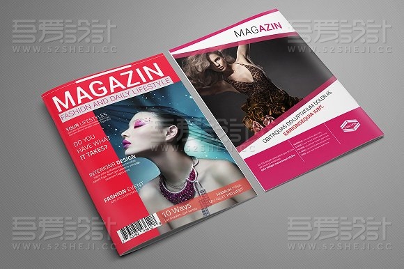 高端欧美风格摄影写真杂志宣传画册模板
