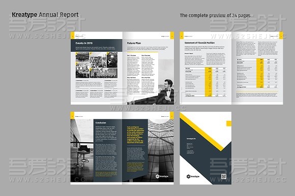 简约大气企业年度报告总结宣传画册模板