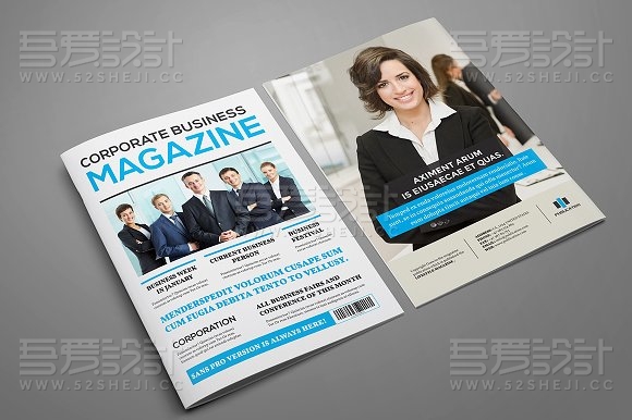 欧美风格杂志风格团队介绍画册模板