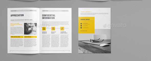 简约大气企业人力资源员工手册