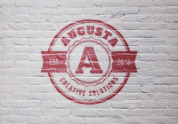 逼真徽标实物模型logo贴图样机模板