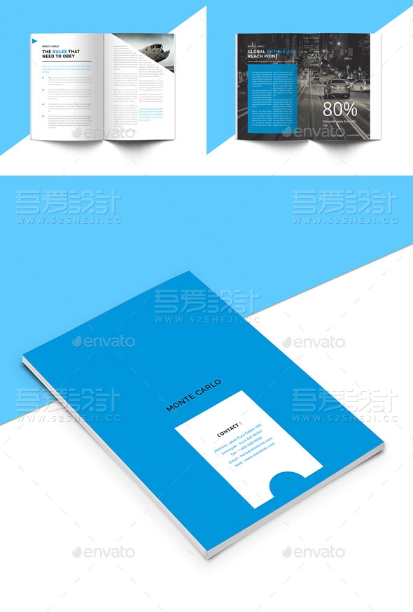 简约大气企业宣传画册模板