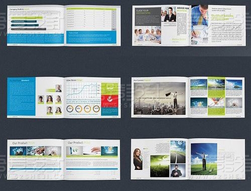 简约欧美风格企业宣传画册模板