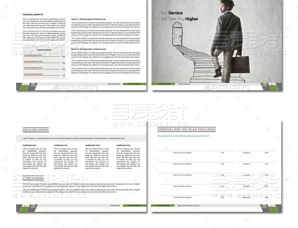 高端大气三圆环项目建议画册模板