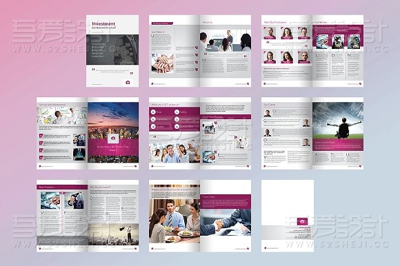 简约大气投资计划商业宣传册模板