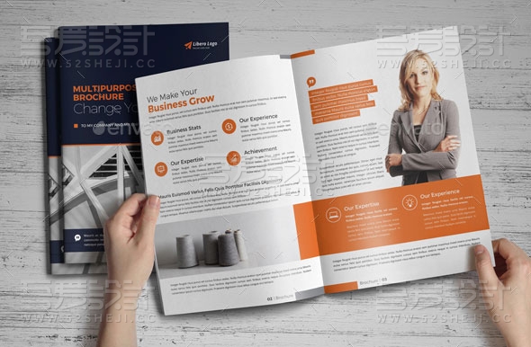 简约欧美风格企业宣传画册模板