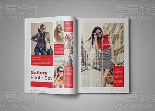 摄影写真服装展示女性时尚杂志画册模板