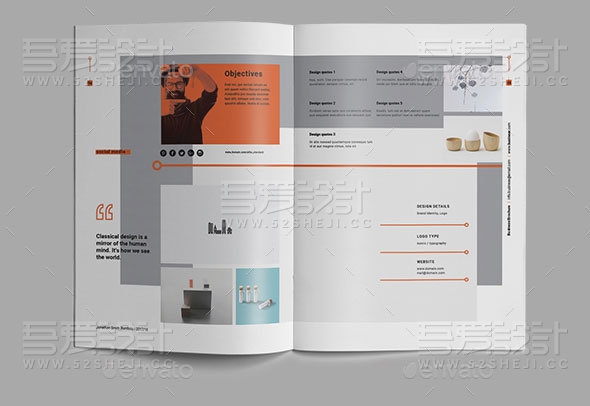 简约欧美风格企业宣传画册模板