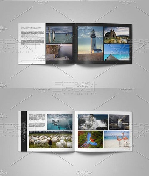 简约大气摄影组合画册模板