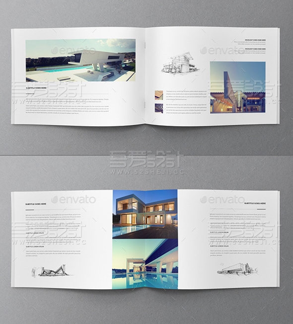 建筑物展示旅游景点展示宣传画册模板