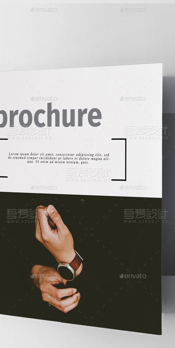 欧美风格产品展示三折页模板